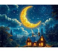 Moon Cabin Puzzle - 3000 Piece Jigsaw Puzzles for Adults - The Back Features Printed Letter Guides - The Pieces fit Together Snugly - Wooden Puzzles for Adults - Gifts Family 48.0 X 31.9 Inch s7h-929