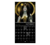 Moon Calendar 2024 - Goddess Astrology Full Moon Tracker Moon Phase Calendar | 2024 Lunar, Decorative Decorations Decorations Safe and Decorative for Studio Uf