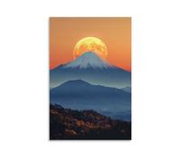Moon Canvas Prints Landscape Artwork Painting Wrapped Giclee Ready to Hang for Home Wall Decor 12x18inch(30x45cm)