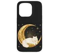 Moon Cat Astrology Celestial Persian Feline Magic Case for iPhone 15 Pro