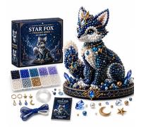 Moon Cat Luna Guardian DIY Bead Kit, 3D Beaded Celestial Moon & Stars Series DIY Kit, Tiny 3D Beaded Moons Cat Luna Guardian Craft Kit, Handmade Magical Cat Kit for Beginner, Home Decor (H 1PC)