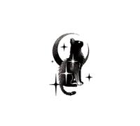 Moon Cat Shadow Herbal Long-Lasting Tattoo Sticker Dream Creative Tattoo Sticker Personality Woman