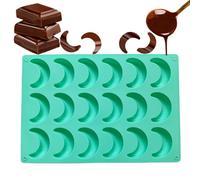 Moon Chocolate Mould, Moon Chocolate Mould, Vanilla Crescent Baking Mould, Silicone Moon Mould, Baking Tray, Tray with 18 Cavities, for Gummy Bears, Dog Food