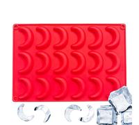 Moon Chocolate Mould, Moon Chocolate Mould, Vanilla Crescent Baking Mould, Silicone Moon Mould, Baking Tray, Tray with 18 Cavities, for Gummy Bears, Dog Food