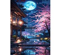 Moon City Flowers 500 Piece Jigsaw Puzzle for Adults, Creativity, Challenging and Difficult Puzzle, Brain Teaser Puzzles for Adults 500 Pieces for The Whole for Women, Men