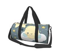Moon Cloud Star Printed Canvas Travel Duffel Bag - Gym Sports Bag with Large Capacity for Weekend Business Travel