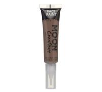Moon Creations Face & Body Paint Tubes with Brush Applicator | Brown | 15ml | Ready to Use | Cruelty Free, Made in UK | Face Paint for Kids, Adults, Fancy Dress, Festivals, Halloween