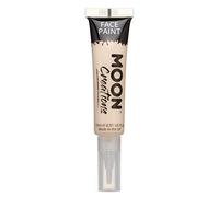 Moon Creations Face & Body Paint Tubes with Brush Applicator | Pale Skin | 15ml | Ready to Use | Cruelty Free, Made in UK | Face Paint for Kids, Adults, Fancy Dress, Festivals, Halloween