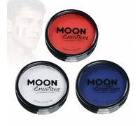 Moon Creations Face Paint Set | Red White Blue Colour Set | France USA World Cup 2026 Fan Accessory Football Water Based Paint