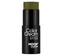Moon Creations Face Paint Stick (Army Green 21g) Non-toxic Cream Body Paint, Full-coverage Face Body Paint Makeup Stick Halloween SFX Cosplay | Professional Face Paint Makeup for Adults, Kids