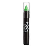 Moon Creations Face Paint Stick Body Crayons | Green | 3.2g | Sweat Proof & Water-Resistant Face Paint | Cruelty Free, Made in UK | For Kids, Adults, Fancy Dress, Festivals, Halloween