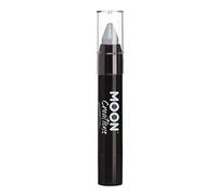 Moon Creations Face Paint Stick Body Crayons | Grey | 3.2g | Sweat Proof & Water-Resistant Face Paint | Cruelty Free, Made in UK | For Kids, Adults, Fancy Dress, Festivals, Halloween