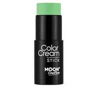 Moon Creations Face Paint Stick (Bright Green 21g) Non-toxic Cream Body Paint, Full-coverage Face Body Paint Makeup Stick Halloween SFX Cosplay | Professional Face Paint Makeup for Adults, Kids