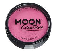 Moon Creations Pro Face & Body Makeup | Bright Pink | 36g | Professional Colour Paint Cake Pots for Face Painting | Face Paint For Kids, Adults, Fancy Dress, Festivals, Halloween
