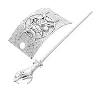 Moon Crescent Hair Pin for Women, Retro Alloy Bun Holder | Elegant Silver Finish, Secure Hairstyle Support, Party and Wedding Wear, Comfortable Fit for Ladies