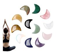 Moon Crystal | 12 Piece Natural Gemstone Decor - Moon Shaped Crystal Stones,for Meditation Home Energy Balancing Christmas Women Protection
