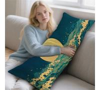 Moon Cushion Covers 4FT7 Full Body Pillow Sea Pregnancy Pillowcase Velvet Decorative Long Cushion Covers 16x58in Double Bed Bolster Large Pillow Side Sleeper Pillows Bench Sofa Room Decor LYD-853