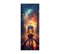 Moon Diamond Art Kits Adults, 5D DIY Diamond Painting Landscape Full Drill kits, Crystal Art Rhinestone Embroidery Cross Stitch Crafts Paint by Numbers 60x24 in for Autumn Decorations Room ZSDH-2185