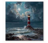 Moon Diamond Art Lighthouse Diamond Painting, Paint by Numbers for Adults, 5D DIY Full Drill Crystal Art Embroidery Kit for Beginners, Crafts for Adults, Home Decor, Gifts for Women 24x24 inch 0b-1551