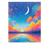 Moon Diamond Painting Ocean Diamond Art for Adults 28x35 Inch,DIY Mosaic Art Craft Kits for Beginners Crystal Rhinestone Embroidery Paintings for Home Wall Decor,Hobbies for Adults Women Gifts Lq1115