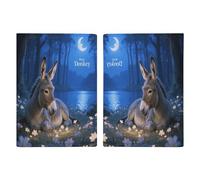 Moon Donkey Lying Down Passport Holder for Travel Passport Wallet Cover Travel Document Organizer Credit Card Holder Passport Cover