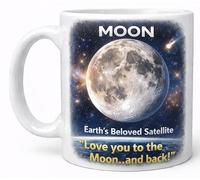 Moon Earth’s Beloved Satellite Love You to The Moon and Back Coffee Cup Gift Mug