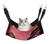 Moon Elephant Cat Hammock for Cage Hanging Soft Pet Hammock Bed with Adjustable Straps and Metal Hooks Reversible Double Sided Hanging Bed Soft Sleeping Hammock for Cats