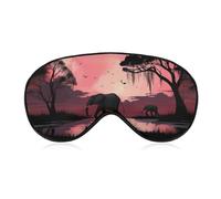 Moon Elephant Sleep Mask Soft Comfortable Eye Mask with Adjustable Strap Eye Cover Eye Shade for Men Women Work Travel