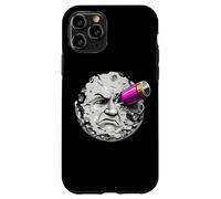 Moon Face Hit by Rocket Humor Space Art Scifi Case for iPhone 11 Pro