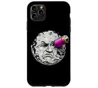Moon Face Hit by Rocket Humor Space Art Scifi Case for iPhone 11 Pro Max