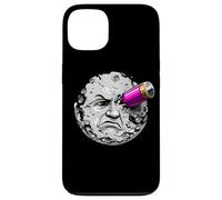 Moon Face Hit by Rocket Humor Space Art Scifi Case for iPhone 13