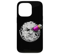 Moon Face Hit by Rocket Humor Space Art Scifi Case for iPhone 13 Pro