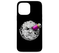 Moon Face Hit by Rocket Humor Space Art Scifi Case for iPhone 13 Pro Max