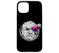 Moon Face Hit by Rocket Humor Space Art Scifi Case for iPhone 15 Plus