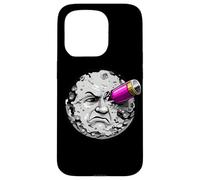 Moon Face Hit by Rocket Humor Space Art Scifi Case for iPhone 15 Pro