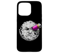 Moon Face Hit by Rocket Humor Space Art Scifi Case for iPhone 15 Pro Max