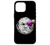 Moon Face Hit by Rocket Humor Space Art Scifi Case for iPhone 16 Pro Max
