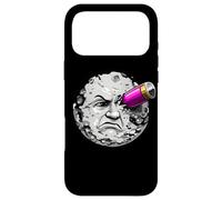 Moon Face Hit by Rocket Humor Space Art Scifi Case for iPhone 17 Pro Max