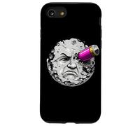 Moon Face Hit by Rocket Humor Space Art Scifi Case for iPhone SE (2020) / 7/8