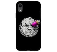 Moon Face Hit by Rocket Humor Space Art Scifi Case for iPhone XR