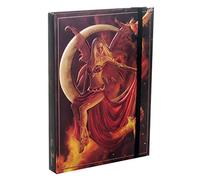 Moon Fairy Fire Moon Embossed Journal Diary Notebook with Strip 6" X 8"
