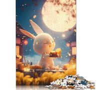Moon Festival Bunny Puzzle Toy Educational Game Premium Cardboard Jigsaw Puzzle for Adult Children ChristmasGift 1000pcs (26x38cm)