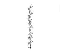 Moon Flower Back Waterproof Temporary Tattoo Sticker, Lasts 1-2 Weeks, Realistic Semi-permanent Fake Tattoo(08)