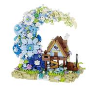 Moon Flower Tree House Building Blocks Set, Moon Flower Bouquet Building Kit, Creative Modular House Model Sets, Botanical Collection Architecture Set Unique Home Decor Gifts for Adults Teen