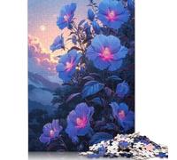 Moon Flowers at Dusk Jigsaw Puzzles For Adults 1000 Piece Jigsaw Puzzles For Kids,Wooden Puzzles For Adults,The For Family And Friends 1000pcs (75x50cm)