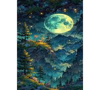 Moon Forests 50 Piece Jigsaw Puzzle for Adults, Creativity, Challenging and Difficult Puzzle, Brain Teaser Puzzles for Adults 50 Pieces for The Whole for Women, Men