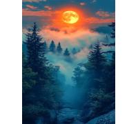 Moon Forests 500 Piece Jigsaw Puzzle for Adults, Creativity, Challenging and Difficult Puzzle, Brain Teaser Puzzles for Adults 500 Pieces for The Whole for Women, Men
