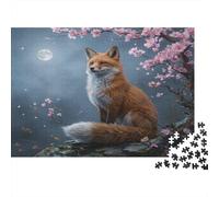 Moon Fox 1000 Piece Cardboard Jigsaw Puzzle Cherry Blossoms for Adult Stress Relief Seekers Home Entertainment Unique Pattern 70x50cm/1000pcs
