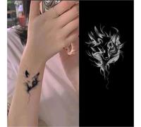 Moon Fox Herbal Tattoo Sticker, Semi-permanent Non-reflective, Waterproof, Long-lasting 2 Weeks, Fake Tattoos(B-2pcs)