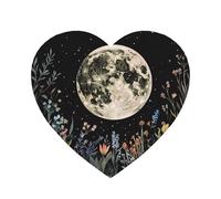 Moon Fridge Magnets Wildflowers Whiteboard Magnets Botanicals Acrylic Fridge Magnets for Kitchen Cabinet and Dishwasher Heart Shape